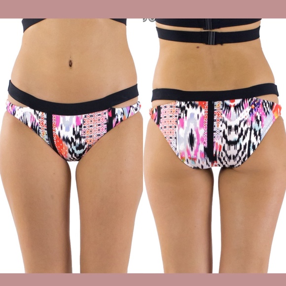 NWT Seafolly‎ [ 12 US ] Beach Gypsy Split Band Hipster Bikini Bottoms - Picture 2 of 10